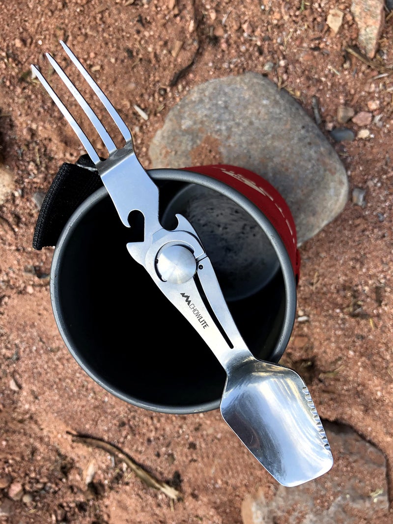 Outdoor Edge أوتدور إيدج تشاولايت - أداة متعددة الاستخدامات لوقت الوجبة مع شوكة قابلة للطي/القفل، ملعقة، فتاحة زجاجات، فتاحة علب ومفك براغي - 100% فولاذ مقاوم للصدأ - مثالية للتخييم، المشي لمسافات طويلة، الرحلات واصطياد الحيوانات. - Image 4